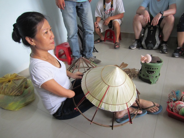 Conical Hat making demonstration, July 14, 2015